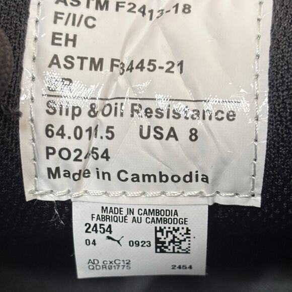 Puma Iconic Suede S1P Low Safety Shoes Size 8 Black Composite Toe Work Sneakers - Picture 8 of 11